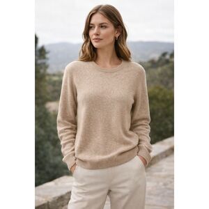 NADAAM Beige Cashmere Pullover Sweater Top  Women's Size XL